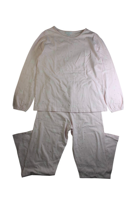 A Ivory Pyjama Sets from The Little White Company in size 11Y for girl. (Front View)