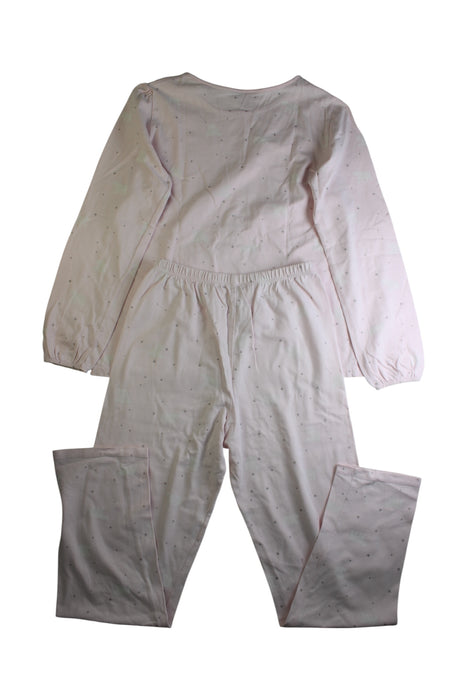 A Ivory Pyjama Sets from The Little White Company in size 11Y for girl. (Back View)