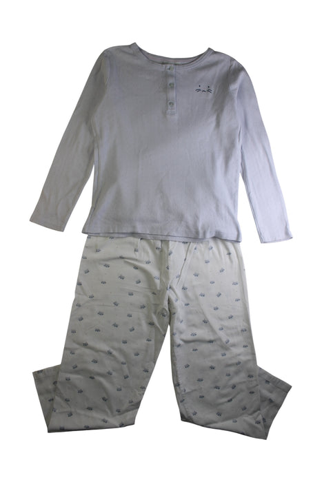 A White Pyjama Sets from The Little White Company in size 9Y for girl. (Front View)