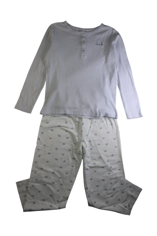 A White Pyjama Sets from The Little White Company in size 9Y for girl. (Front View)