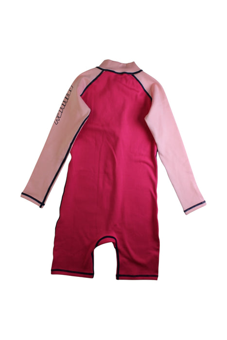 A Pink Swimsuits from Minnex in size 12Y for girl. (Back View)