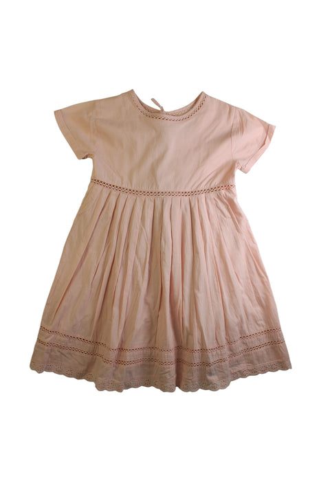 A Pink Short Sleeve Dresses from Bonnet à Pompon in size 8Y for girl. (Front View)