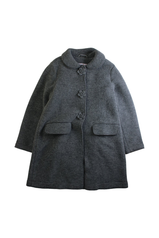 A Grey Coats from Il Gufo in size 8Y for girl. (Front View)