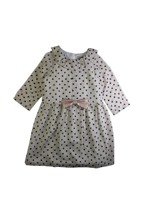 A Beige Long Sleeve Dresses from Hucklebones in size 8Y for girl. (Front View)