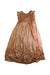 A Peach Sleeveless Dresses from ilovegorgeous in size 6T for girl. (Back View)