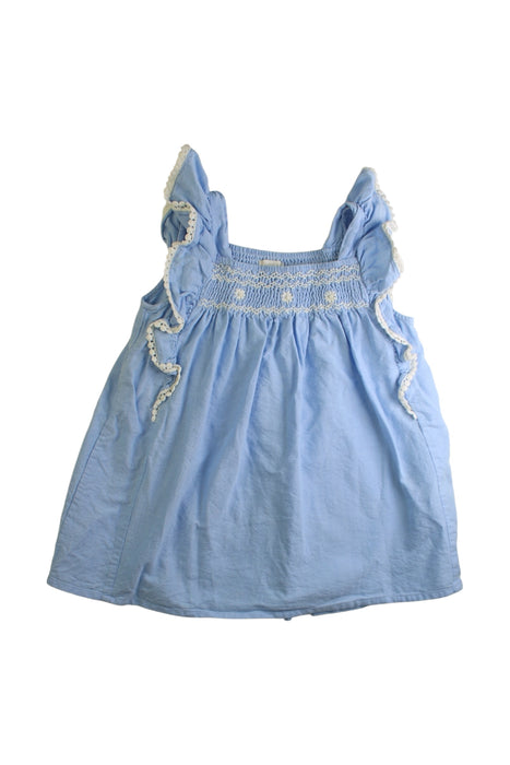 A Blue Sleeveless Dresses from Louise Misha in size 3T for girl. (Front View)