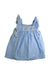 A Blue Sleeveless Dresses from Louise Misha in size 3T for girl. (Front View)