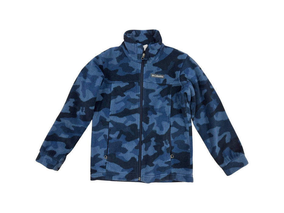 A Blue Lightweight Jackets from Columbia in size 8Y for boy. (Front View)