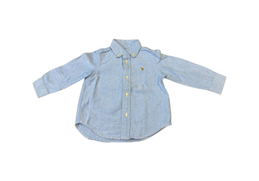 A Blue Long Sleeve Shirts from Ralph Lauren in size 12-18M for boy. (Front View)