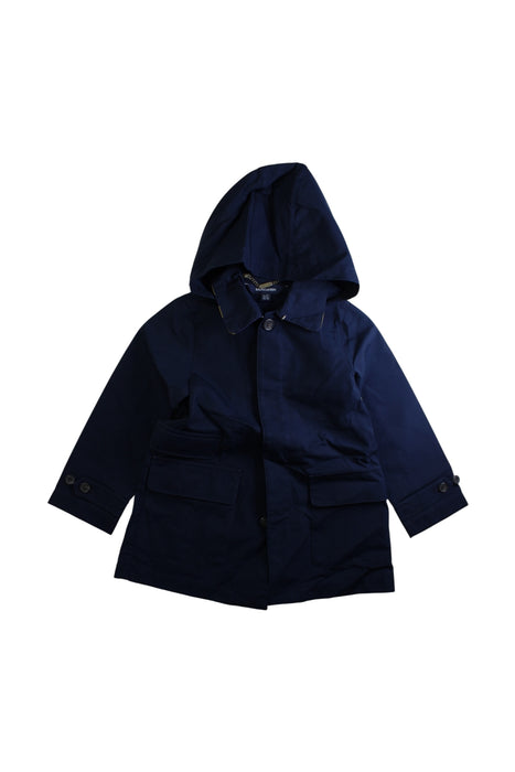 A Navy Rain Jackets from Ralph Lauren in size 4T for girl. (Front View)