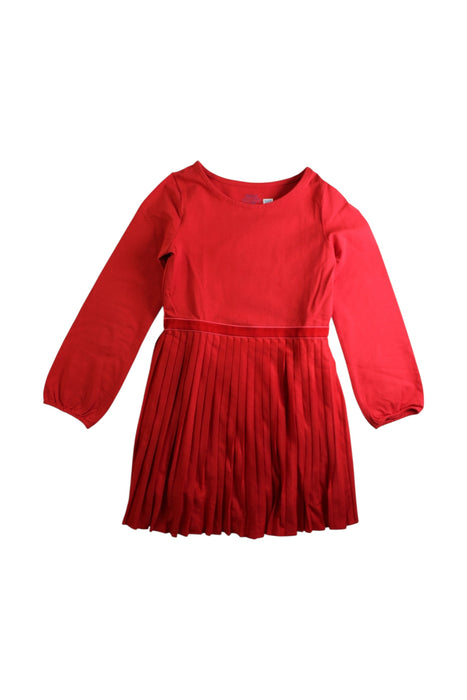 A Red Long Sleeve Dresses from Polo Ralph Lauren in size 6T for girl. (Front View)