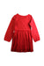 A Red Long Sleeve Dresses from Polo Ralph Lauren in size 6T for girl. (Back View)