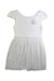 A White Sleeveless Dresses from Petit Bateau in size 8Y for girl. (Front View)