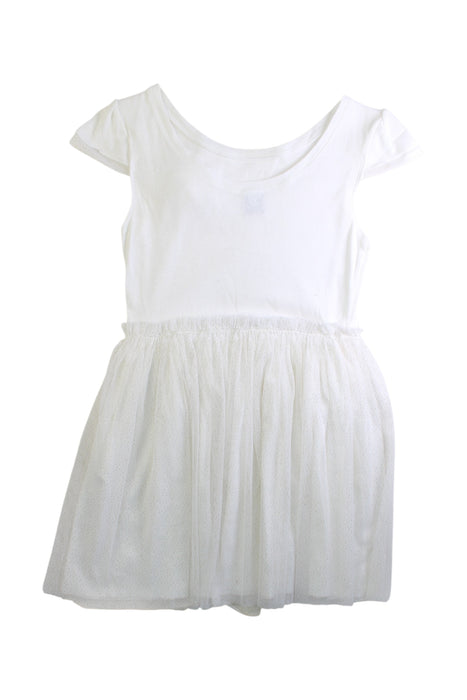 A White Sleeveless Dresses from Petit Bateau in size 8Y for girl. (Back View)