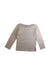 A White Long Sleeve T Shirts from Petit Bateau in size 6T for girl. (Front View)