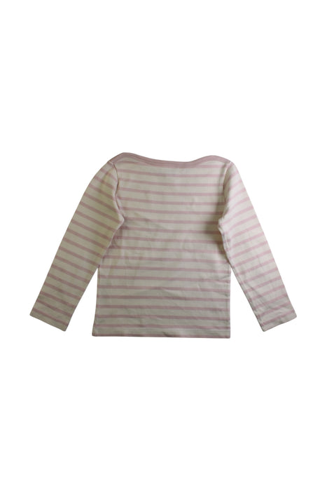 A White Long Sleeve T Shirts from Petit Bateau in size 6T for girl. (Back View)