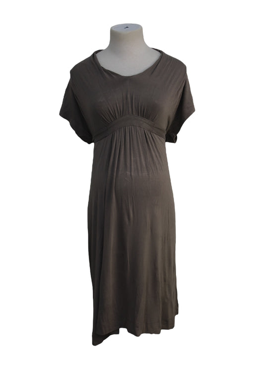 A Brown Short Sleeve Dresses from Seraphine in size Maternity-XS for maternity. (Front View)