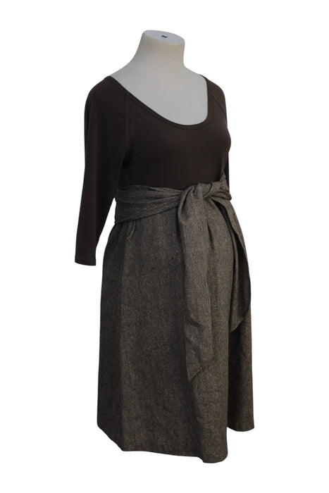 A Brown Long Sleeve Dresses from Maternal America in size Maternity-S for maternity. (Back View)