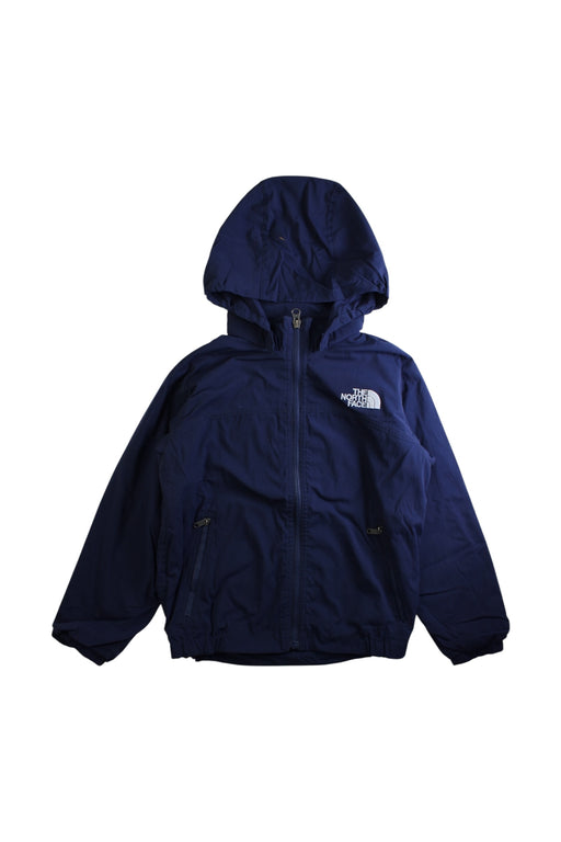 A Navy Lightweight Jackets from The North Face in size 7Y for boy. (Front View)