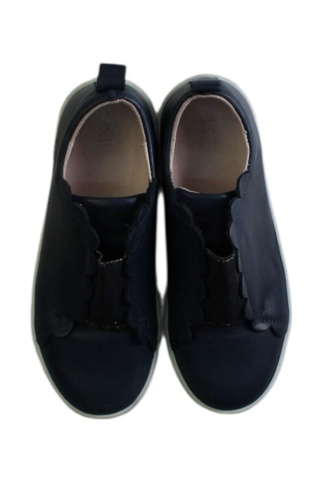 A Navy Sneakers from Jacadi in size 6T for girl. (Back View)