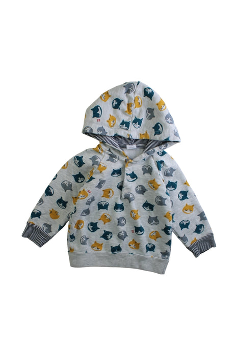 A Multicolour Hooded Sweatshirts from Petit Bateau in size 12-18M for boy. (Front View)
