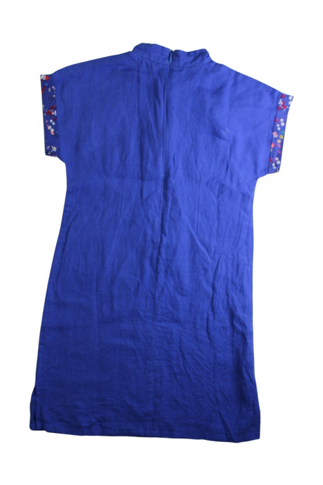 A Blue Short Sleeve Dresses from Chouchou Chic in size 7Y for girl. (Back View)