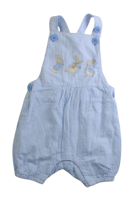 A Blue Overall Shorts from Jojo Maman Bébé in size 3-6M for boy. (Front View)