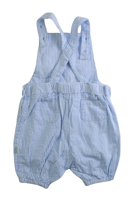 A Blue Overall Shorts from Jojo Maman Bébé in size 3-6M for boy. (Back View)