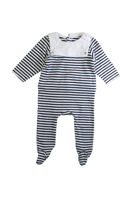 A Navy Long Sleeve Jumpsuits from Jacadi in size 3-6M for boy. (Front View)