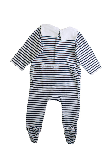 A Navy Long Sleeve Jumpsuits from Jacadi in size 3-6M for boy. (Back View)