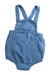 A Blue Sleeveless Rompers from Jacadi in size 6-12M for boy. (Front View)