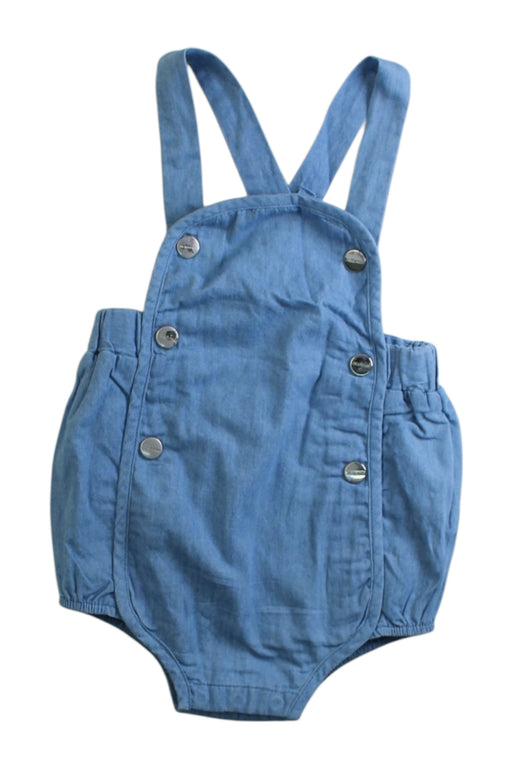 A Blue Sleeveless Rompers from Jacadi in size 6-12M for boy. (Front View)