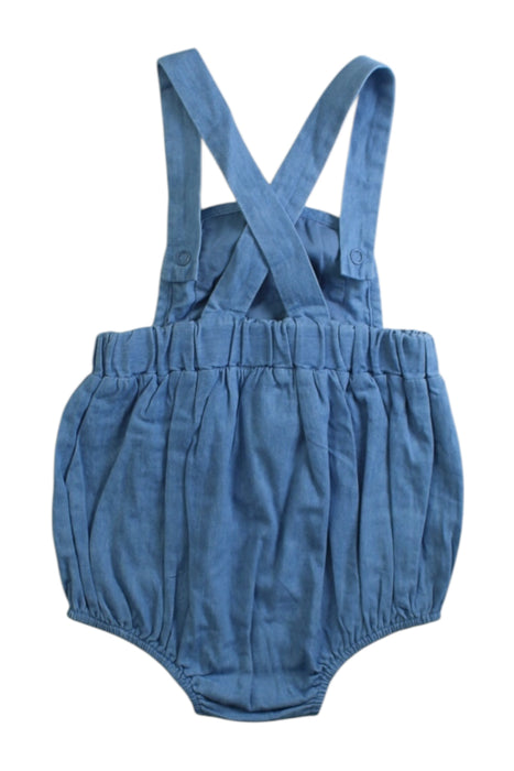 A Blue Sleeveless Rompers from Jacadi in size 6-12M for boy. (Back View)