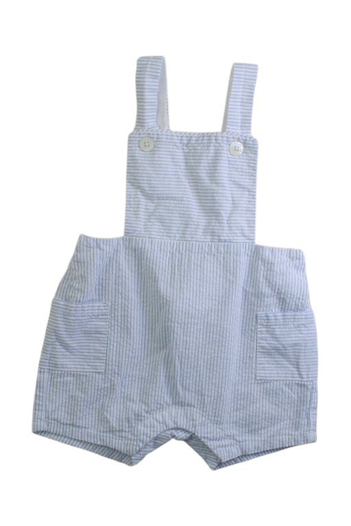 A Blue Overall Shorts from Cyrillus in size 3-6M for boy. (Front View)