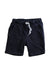 A Navy Shorts from GYMP in size 6-12M for boy. (Front View)