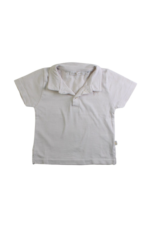 A White Short Sleeve Polos from Les Enfantines in size 12-18M for boy. (Front View)