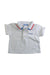 A White Short Sleeve Polos from Jacadi in size 3-6M for boy. (Front View)