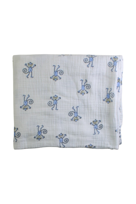 A White Blankets from Aden & Anais in size O/S for boy. (Front View)