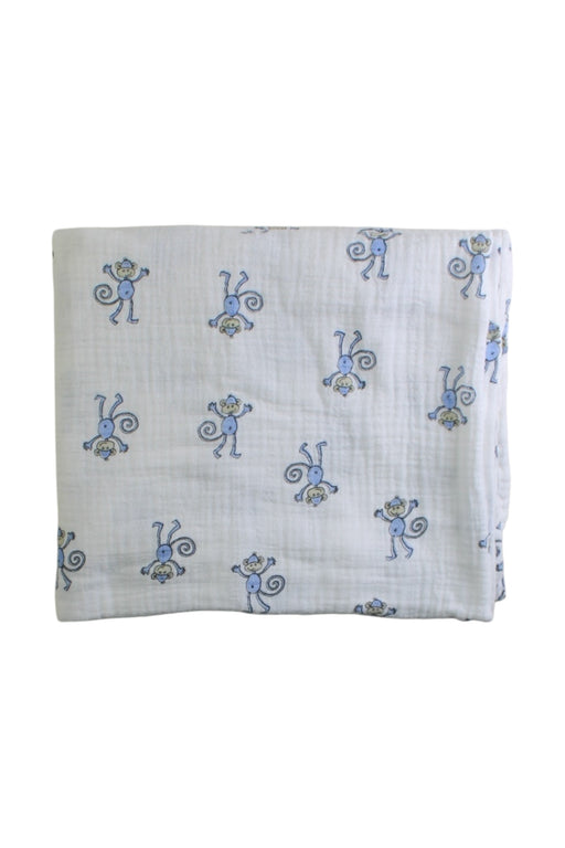 A White Blankets from Aden & Anais in size O/S for boy. (Front View)