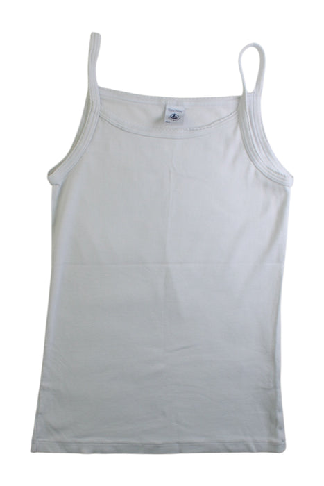 A White Sleeveless Tops from Petit Bateau in size 12Y for girl. (Front View)