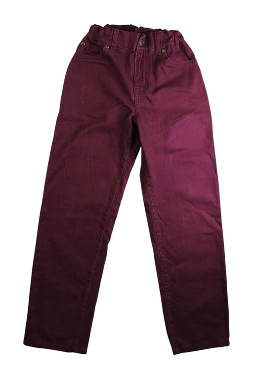 A Burgundy Casual Pants from Janie & Jack in size 8Y for girl. (Front View)