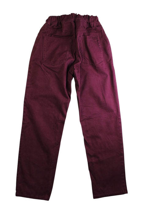 A Burgundy Casual Pants from Janie & Jack in size 8Y for girl. (Back View)