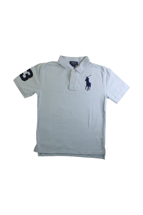 A Blue Short Sleeve Polos from Polo Ralph Lauren in size 10Y for boy. (Front View)