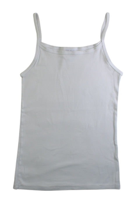 A White Sleeveless Tops from Petit Bateau in size 12Y for girl. (Front View)