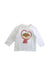 A White Long Sleeve T Shirts from Momonittu in size 6-12M for boy. (Front View)