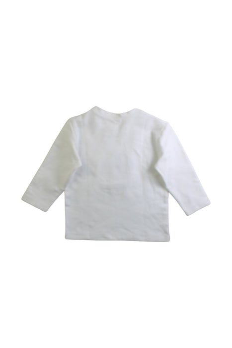 A White Long Sleeve T Shirts from Momonittu in size 6-12M for boy. (Back View)