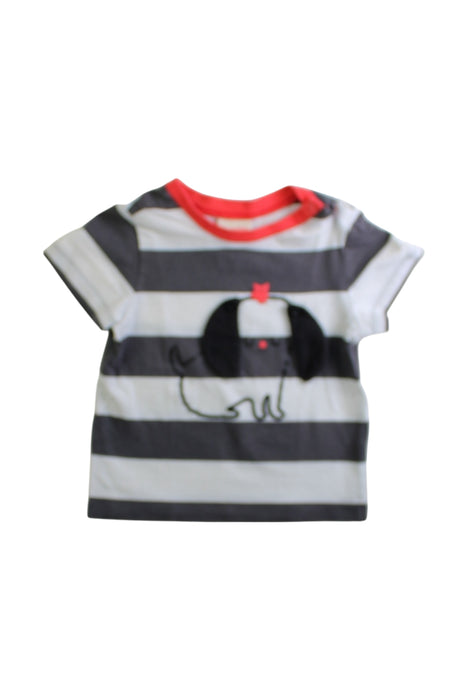 A Black Short Sleeve T Shirts from Momonittu in size 6-12M for boy. (Front View)