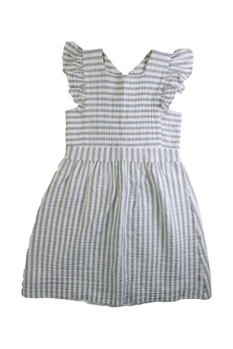 A Grey Sleeveless Dresses from Petit Indi in size 10Y for girl. (Front View)