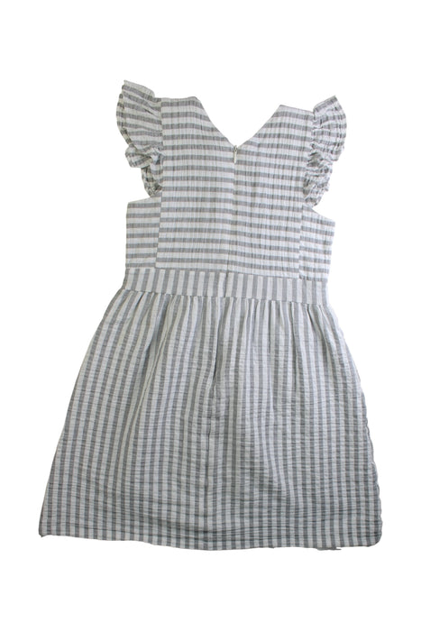 A Grey Sleeveless Dresses from Petit Indi in size 10Y for girl. (Back View)