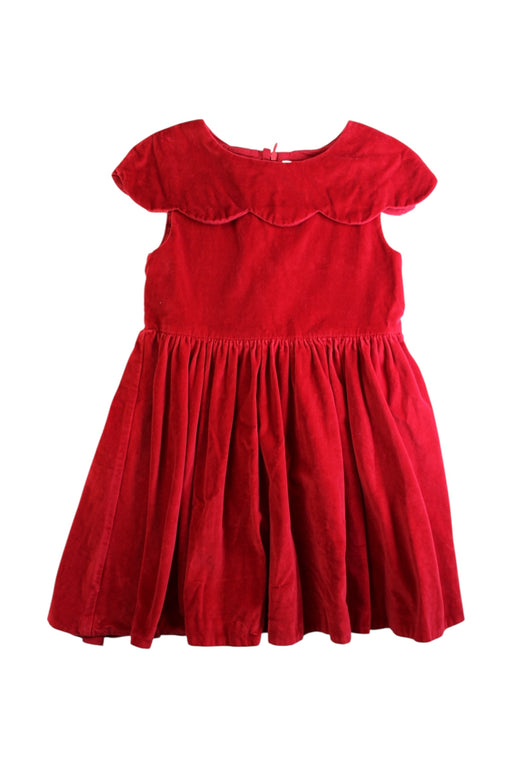 A Red Sleeveless Dresses from Jacadi in size 8Y for girl. (Front View)
